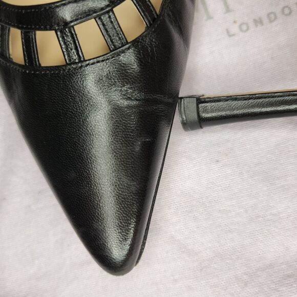 JIMMY CHOO black leather high heels - Picture 15 of 15